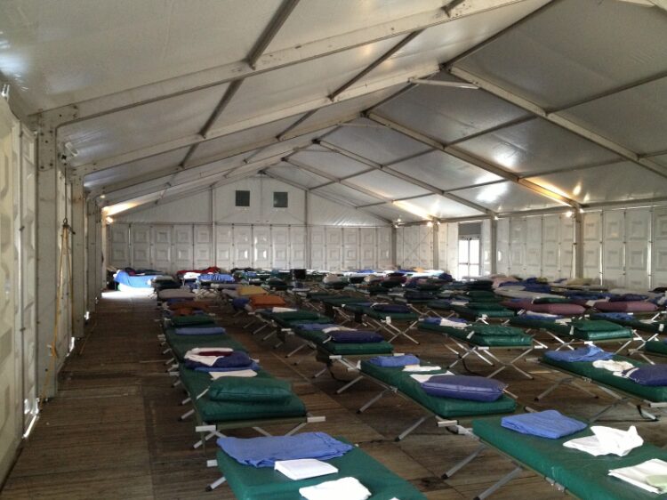 Clearspan Alu Hall sleeping quarters