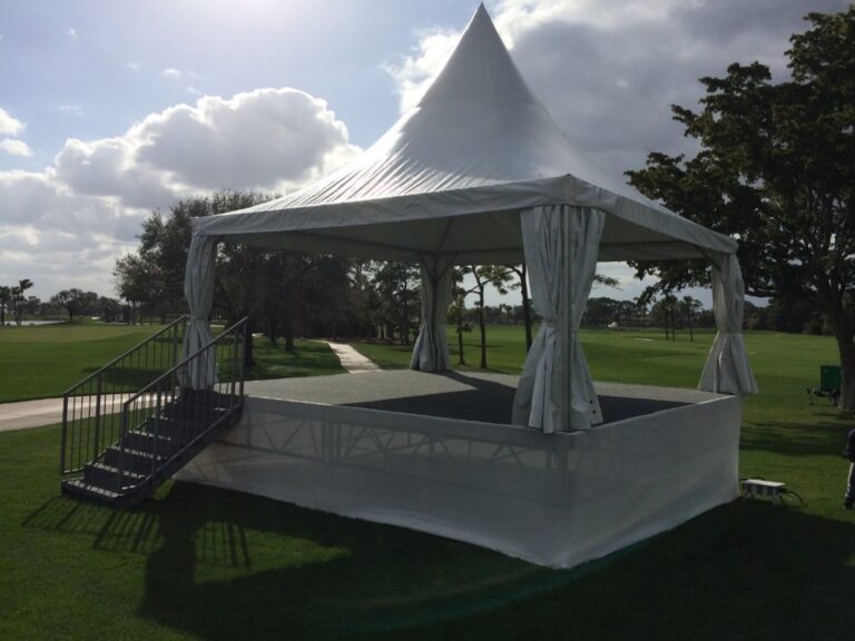 outdoor staging with High Peak